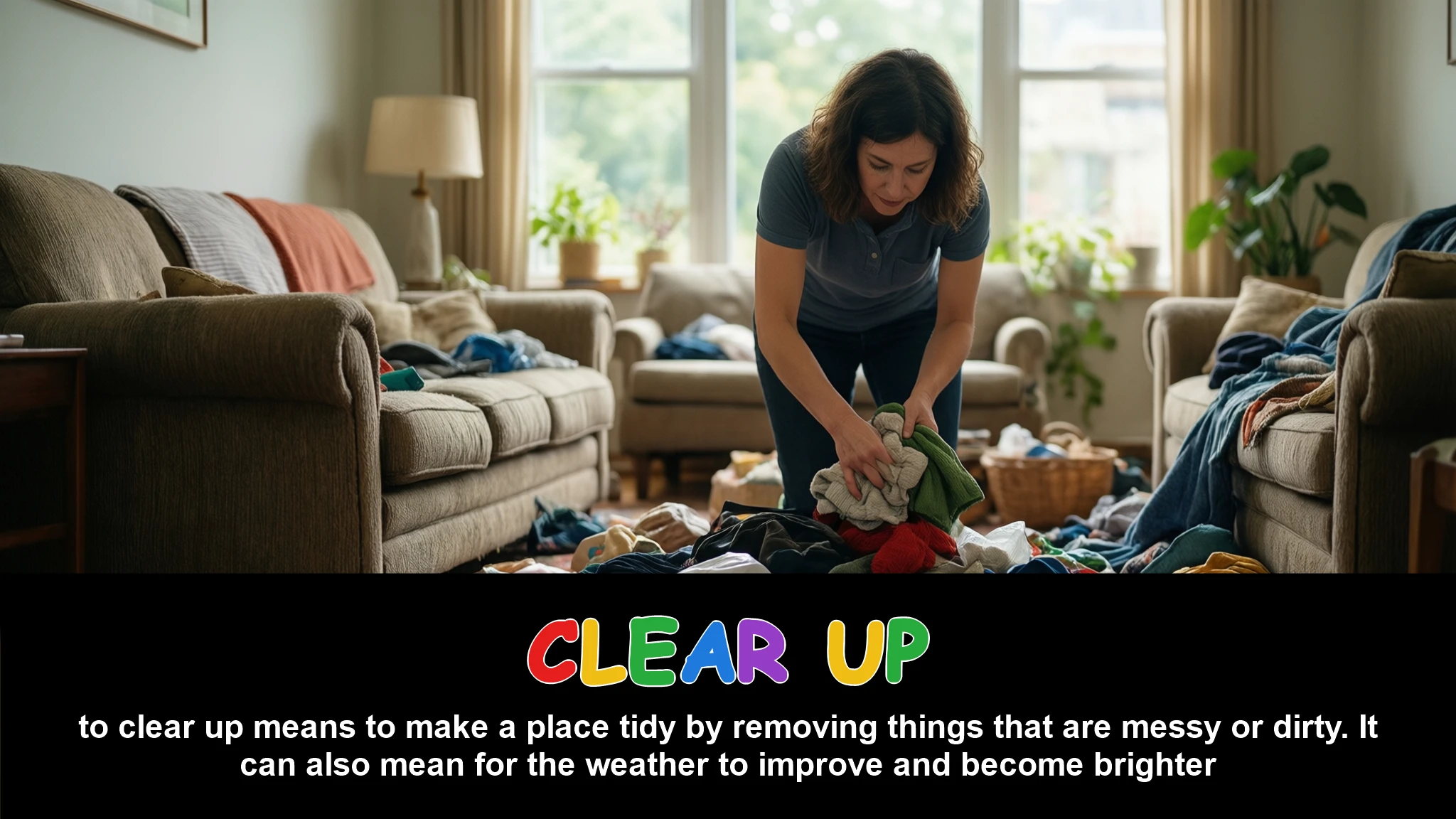 English Illustration for clear up